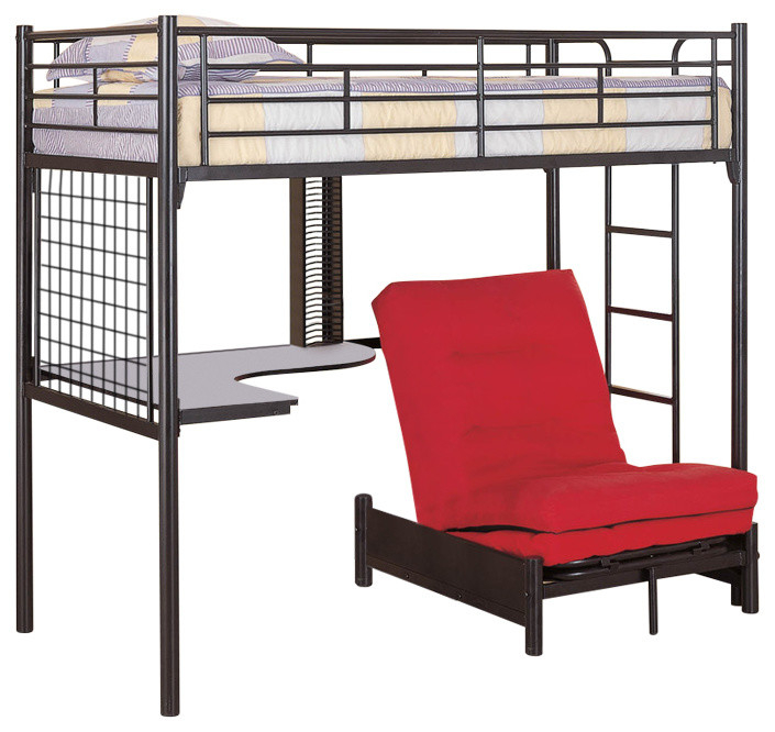 Emma Mason Signature Julian Youth Twin/Futon Bunk Bed In Black ... with regard to Transforming Your Child's Room with the Emma Mason Julian Bunk Bed