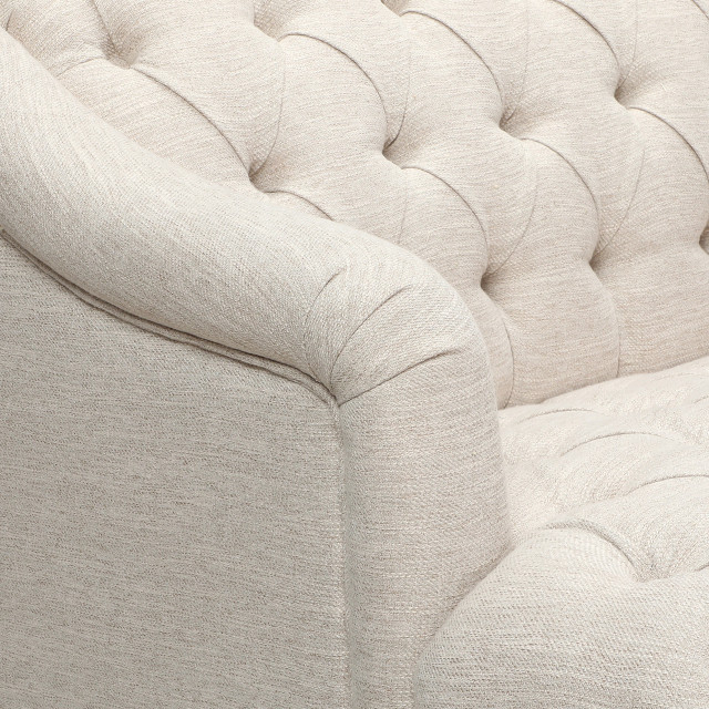 Erin Contemporary Tufted Fabric 3 Seater Sofa - Midcentury - Sofas - By ... with How to Style Your Erin Contemporary Tufted Sofa Beige