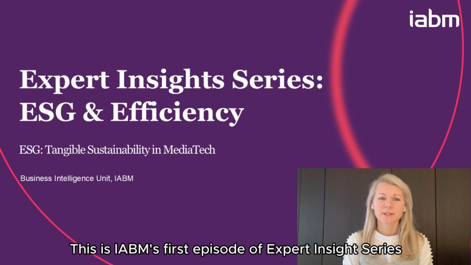 Expert Insights Series: Esg And Tangible Sustainability regarding