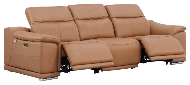Federico Top Grain Italian Leather Power Reclining Sofa With Dual ... inside