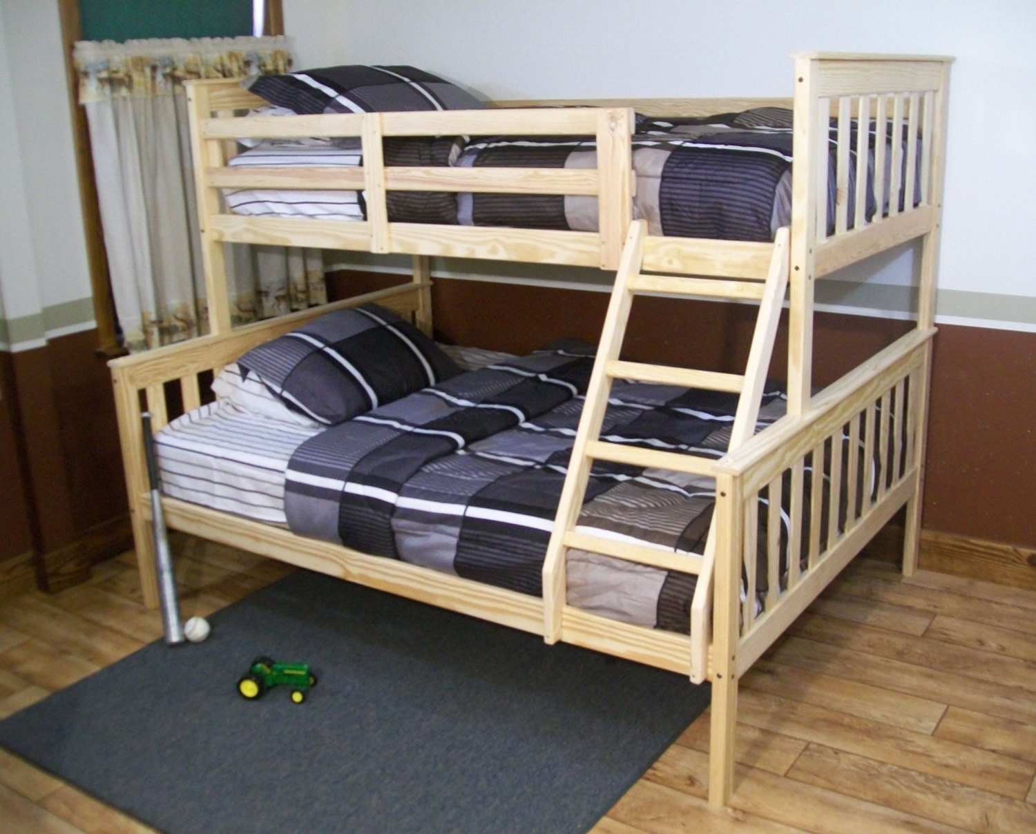 Finished Pine Twin Over Full Bunk Bed Unfinished Painted throughout Solid Wood Safety and Style Unpacking the Twin Over Full Pine Bunk Bed