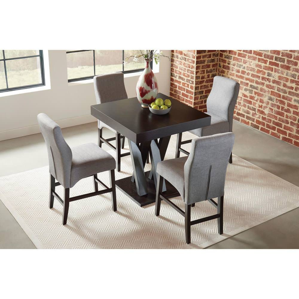 Freda Square Counter Height Table Cappuccino - Contemporary - Dining ... in Freda Square 36" Counter Height Dining Table Cappuccino Understanding Its Charm