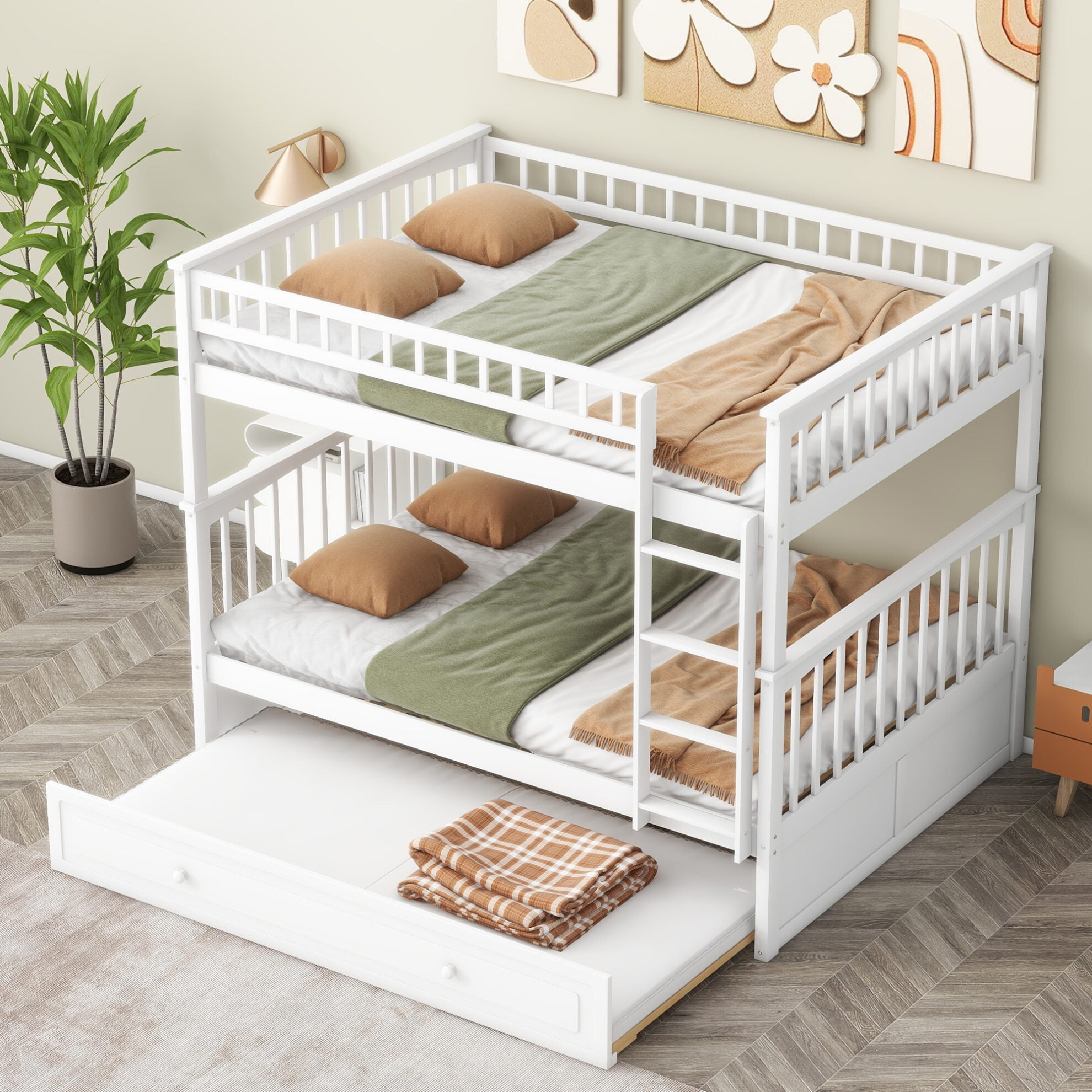 Full Over Full Bunk Bed With Trundle, Can Be Converted Into 2 Beds ... for Understanding the Benefits of a Full over Full Bunk Bed with Trundle
