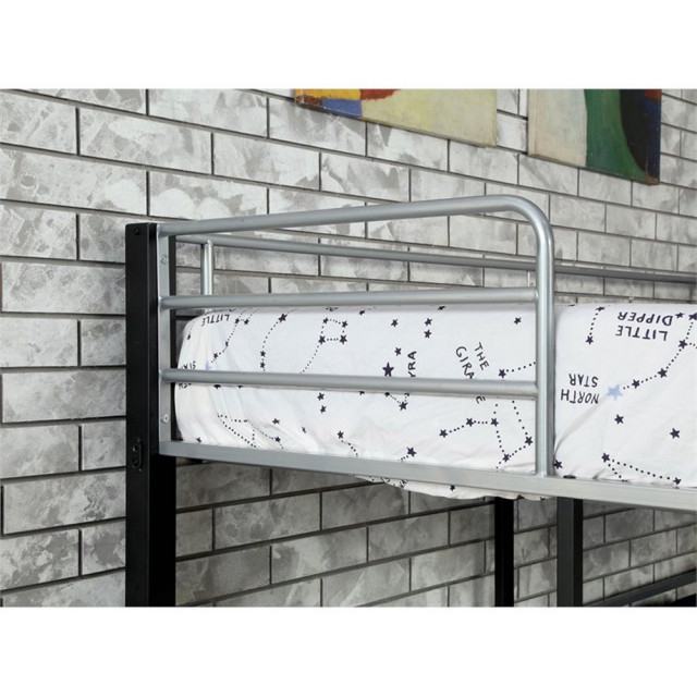 Furniture Of America Crossman Metal Twin Triple Bunk Bed In Sand Black ... inside