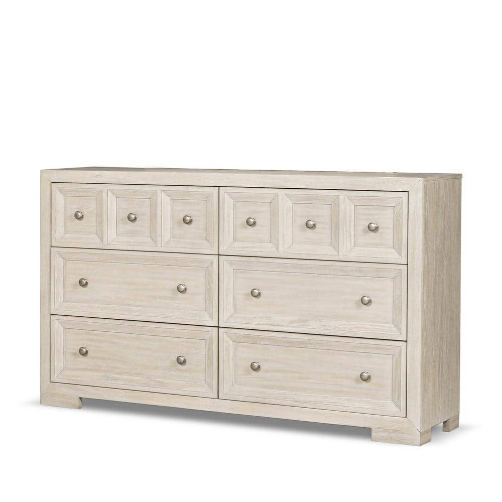 Furniture Of America Flonnin Modern Classic Tawny Brown 6 Drawer 62 In ... intended for