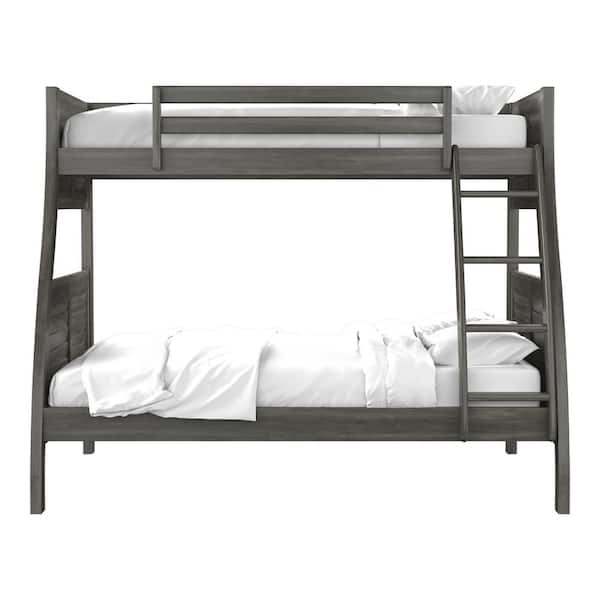 Furniture Of America Hamed Antique Gray Twin Over Twin Wood Bunk Bed ... with The Practical Magic of the Tam Transitional Bunk Bed by Furniture of America