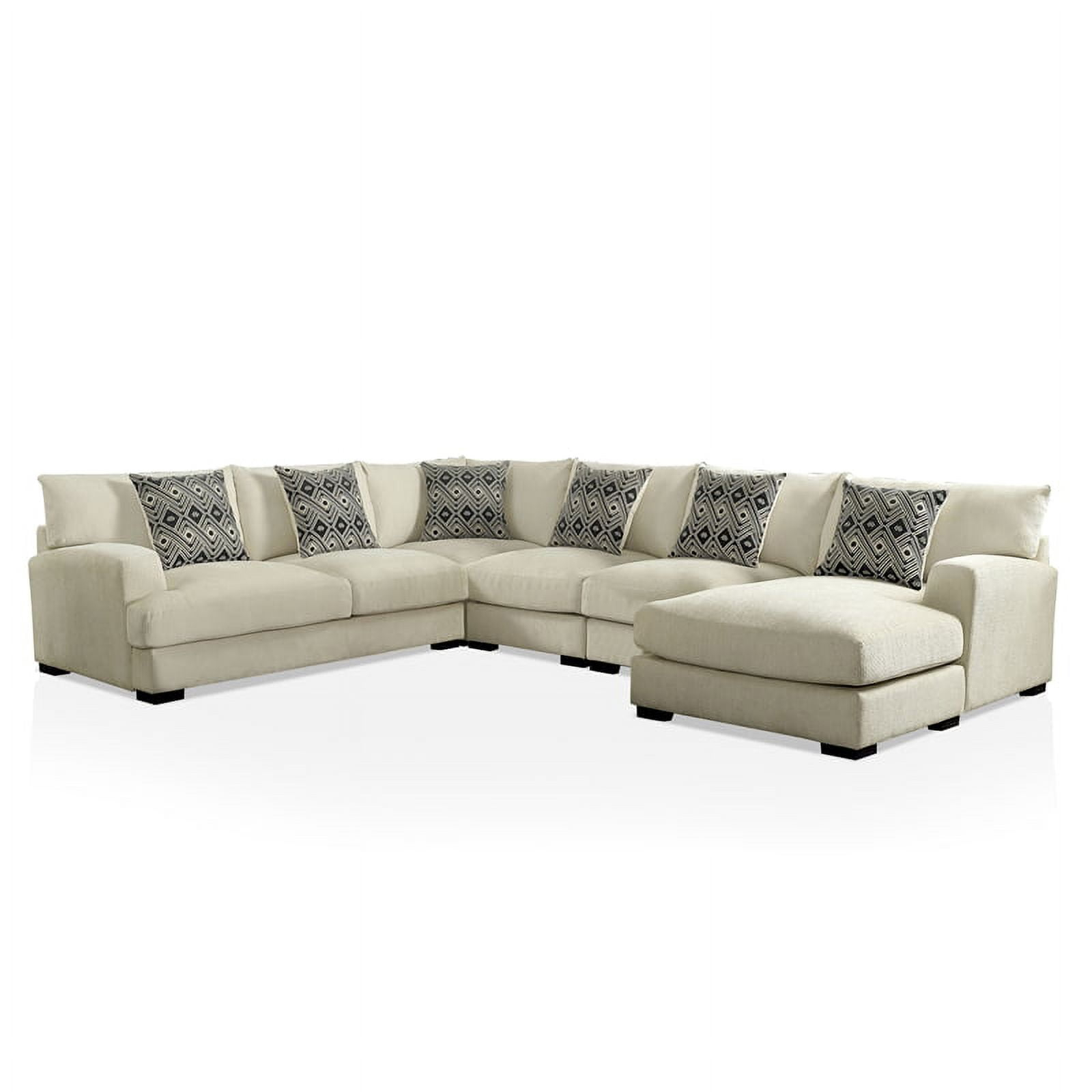 Furniture Of America Turnstein Chenille Left-Hand Facing Sectional In ... regarding A Deep Dive into the Furniture of America Turnstein Sectional Features