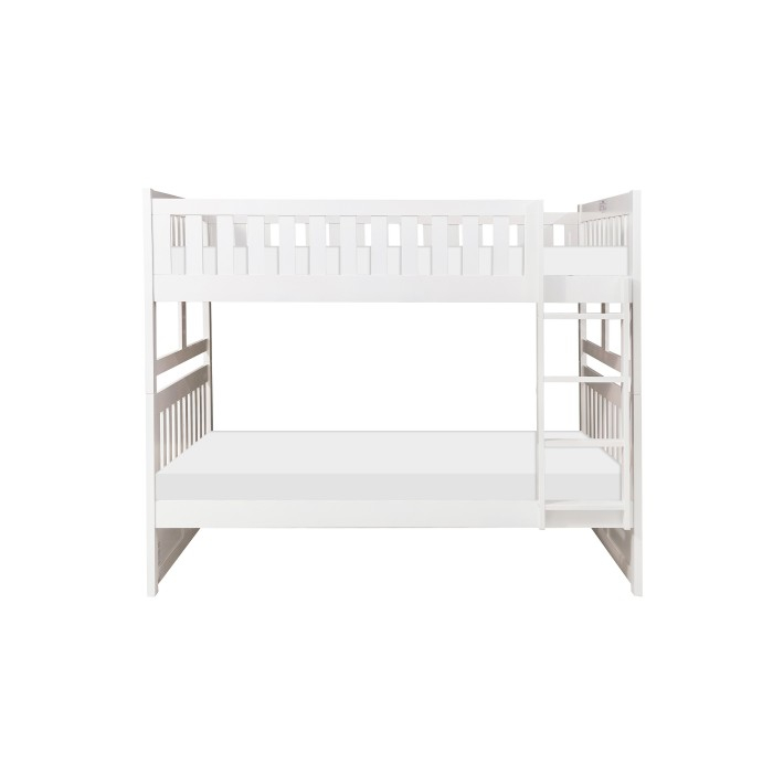 Galen Full/Full Bunk Bed - White - Q Living Furniture with regard to