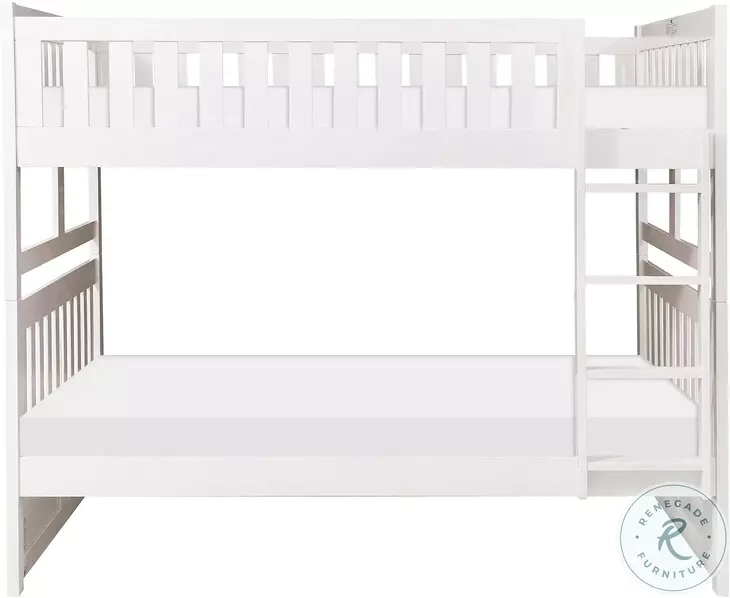 Galen White Full Over Full Bunk Bed From Homelegance | Coleman Furniture inside Creating a Dream Space The Lexicon Galen Bunk Bed in White