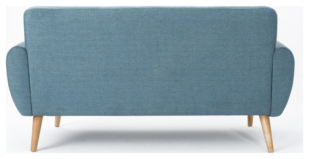 Gdf Studio Joseline Mid Century Modern Petite Fabric Sofa - Midcentury ... throughout Why the GDF Studio Joseline Petite Sofa in Blue is a Compact Comfort Champion