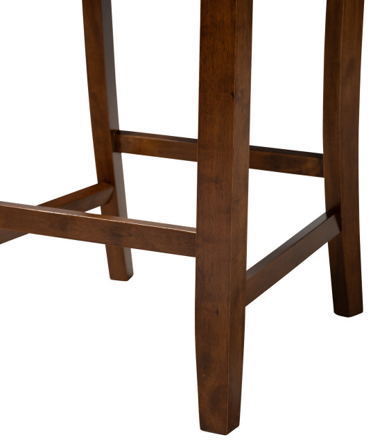 Genesis Grey Fabric And Walnut Brown Finished Wood 2-Piece Counter ... regarding