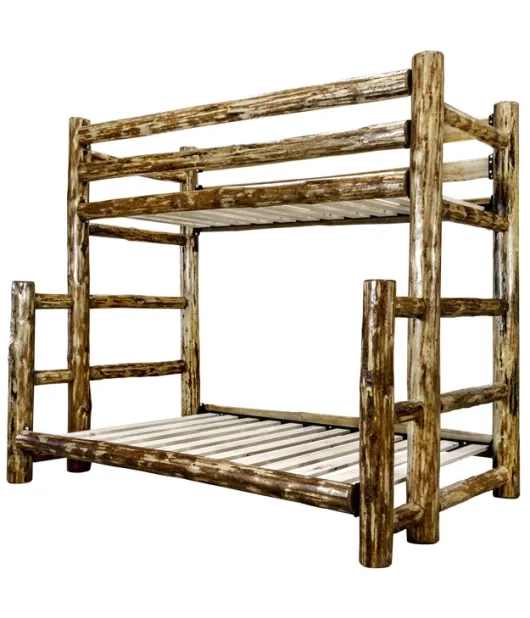 Glacier Country Bunk Bed - Twin/Full inside Maximizing Space The Glacier Country Bunk Bed Futon Solution