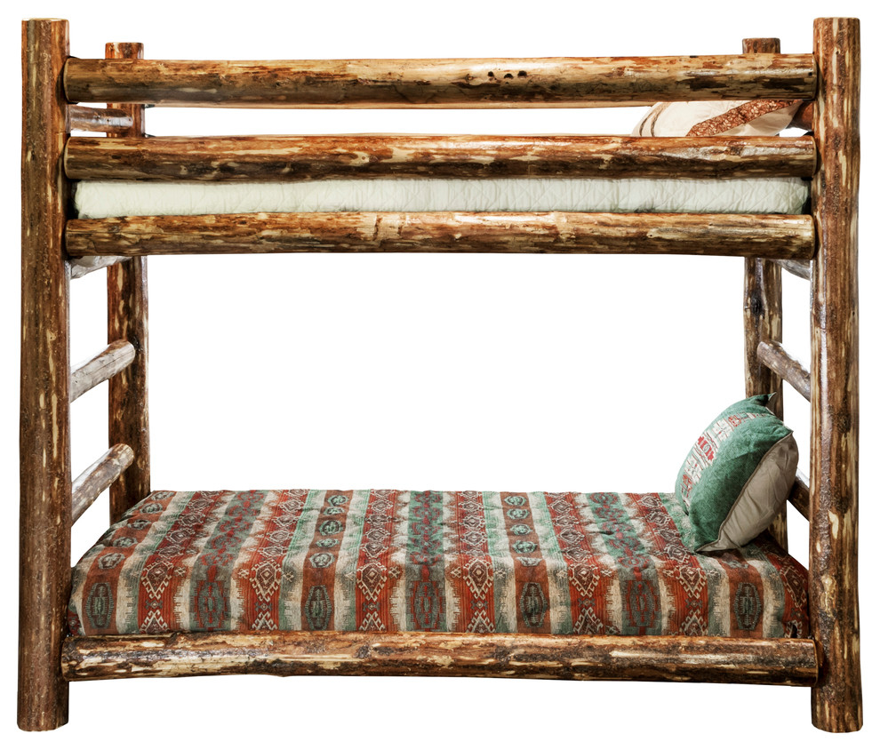 Glacier Country Collection Bed, Twin Over Twin - Rustic - Bunk Beds ... pertaining to