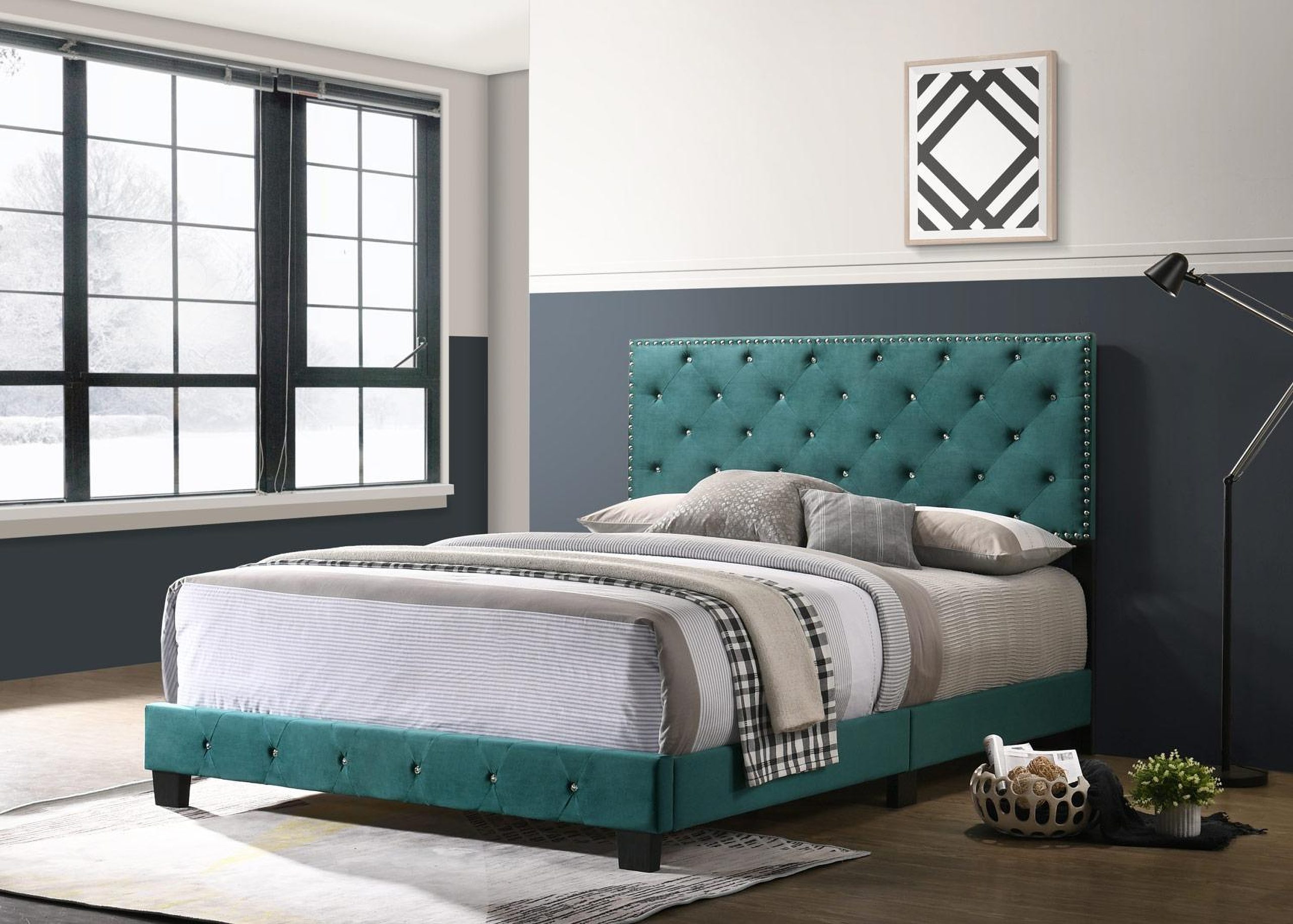 Glory Furniture Suffolk Full Bed, Green | 1Stopbedrooms for What Makes the Glory Furniture Suffolk Full Bed in Pink a Popular Choice