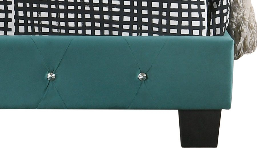 Glory Furniture Suffolk Full Bed, Green | 1Stopbedrooms pertaining to What Makes the Glory Furniture Suffolk Full Bed in Pink a Popular Choice