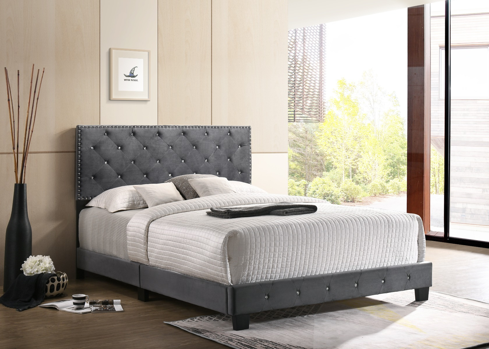 Glory Furniture Suffolk Twin Bed, Gray | 1Stopbedrooms intended for What Makes the Glory Furniture Suffolk Full Bed in Pink a Popular Choice