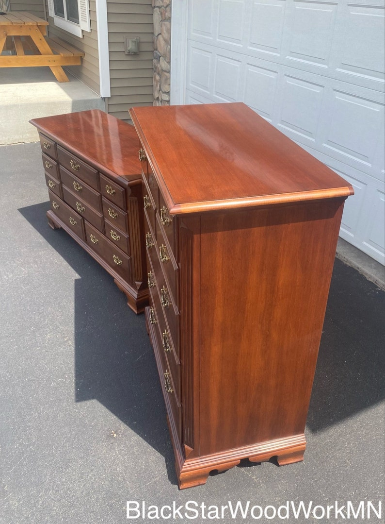 Gorgeous Set Of 2 Thomasville Solid Cherry Dressers Collector ... with regard to Navigating the World of OMG Dressers Expert Insights for Collectors