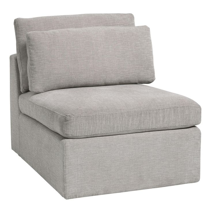 Gray Emmett Modular Sectional Armless Chair - Polyester By World Market ... in