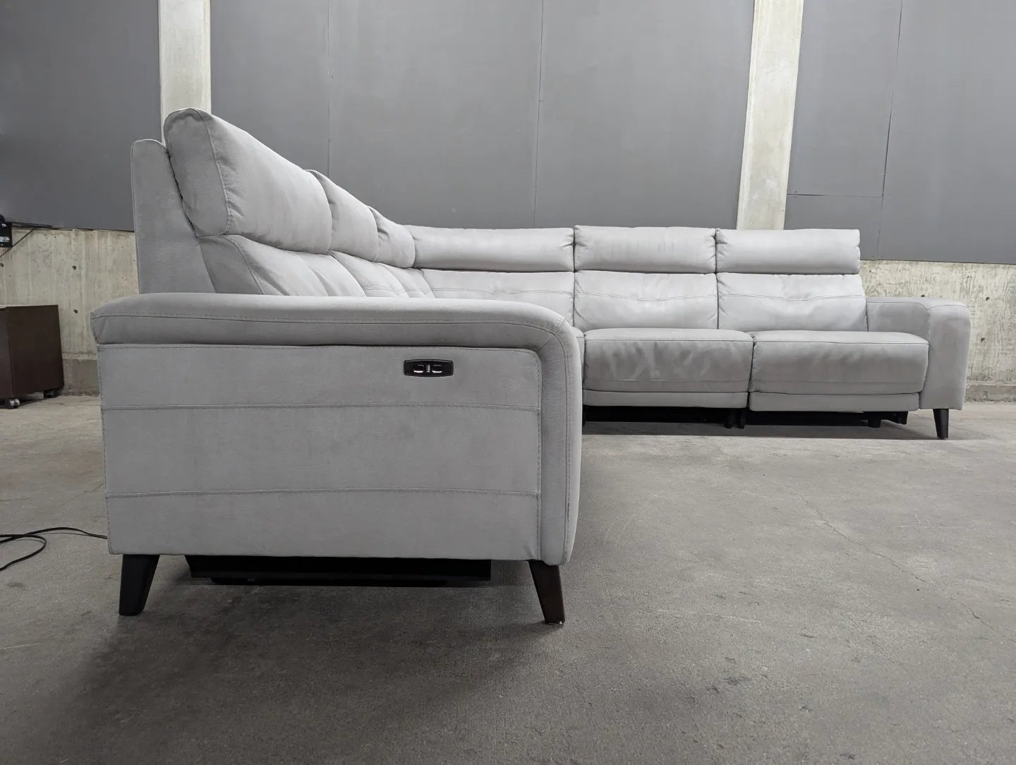 Gray Modular Sectional W/ Power Recliners – The Revived Furniture Co. throughout Maximizing Your Space with a Versatile Gray Modular Sectional