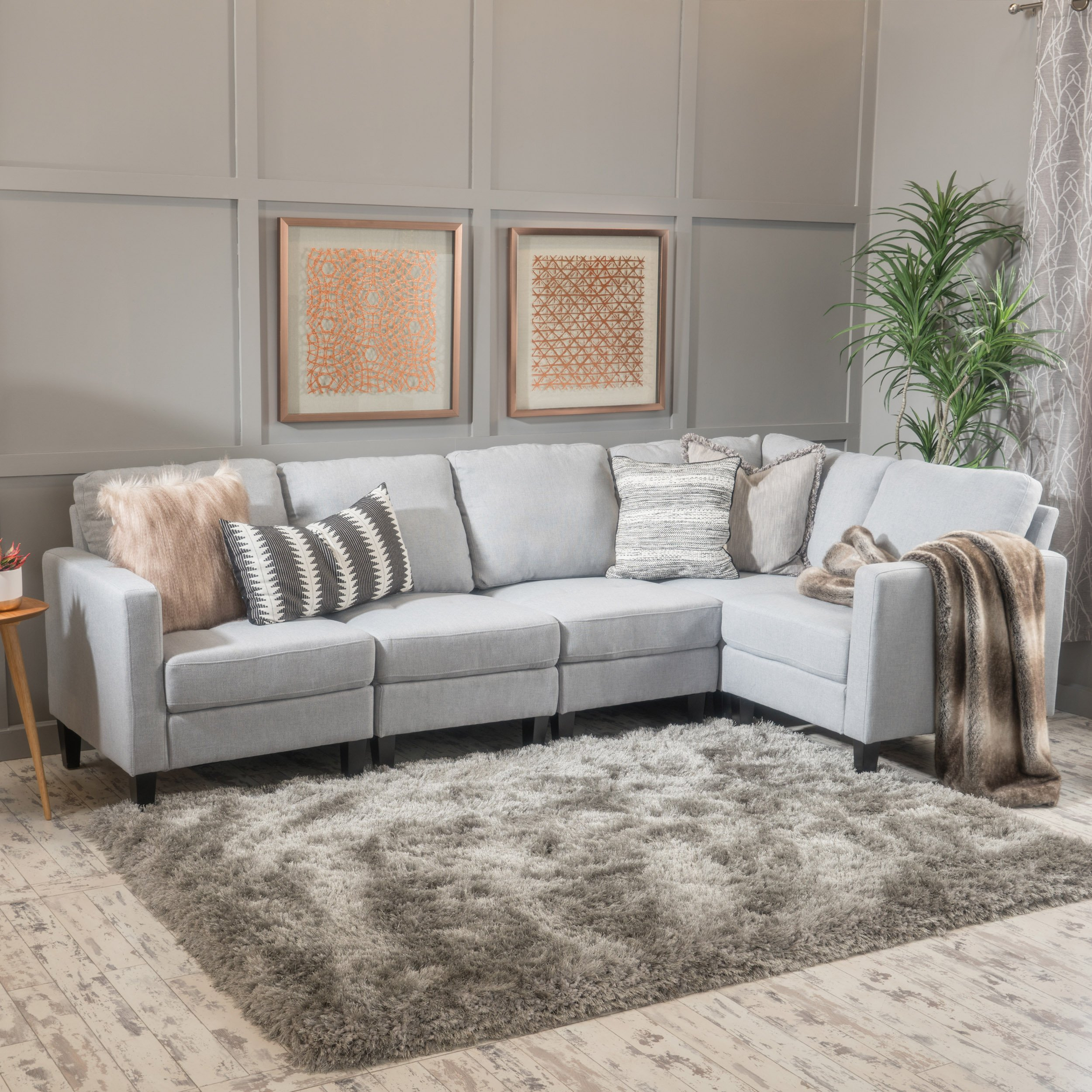 Grey Fabric Sectional Sofa At John Sales Blog with