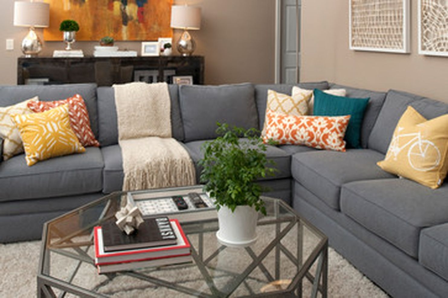 Grey Sectional Living Room Ideas - Foter in Making a House a Home The Role of a Comfortable Gray Sectional