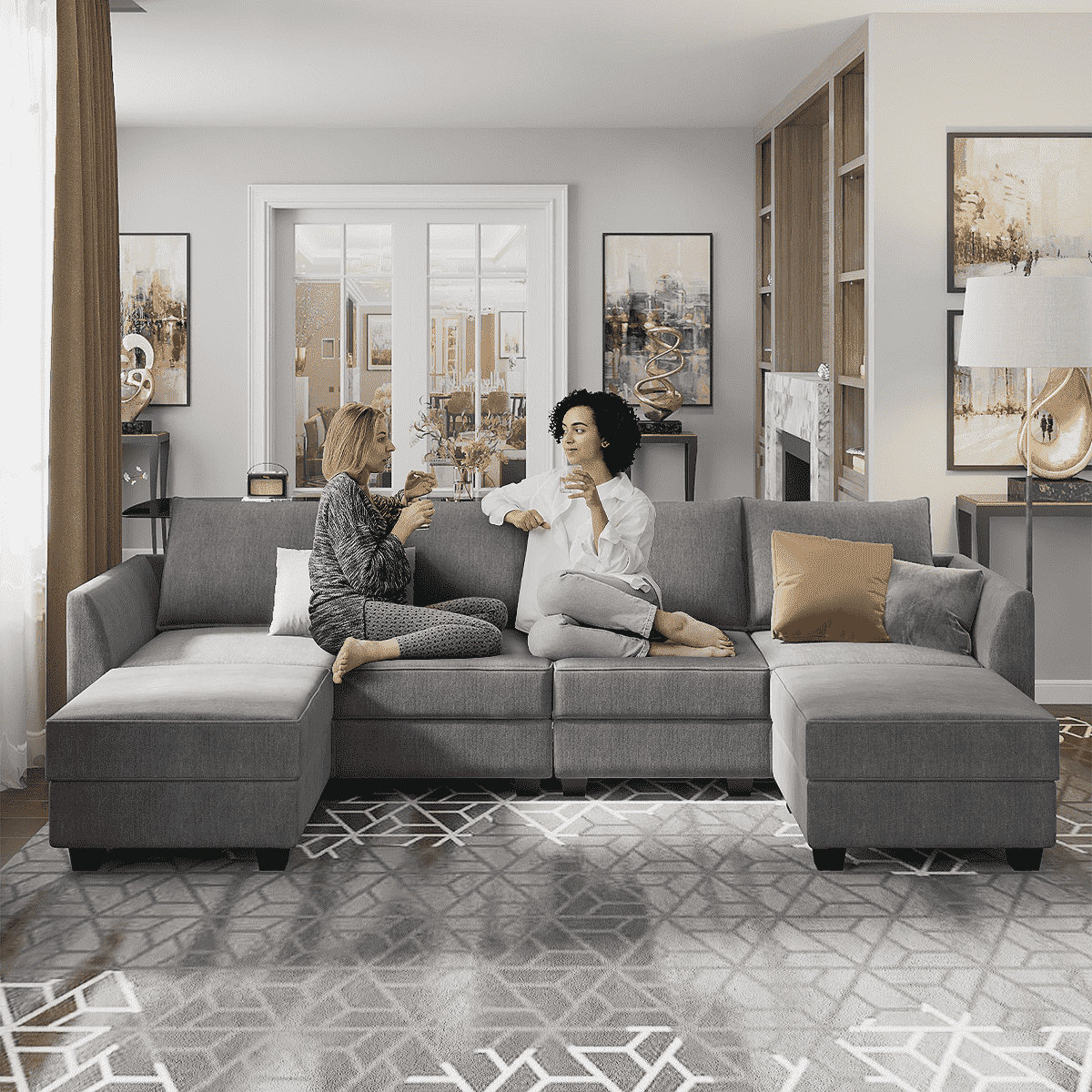 Grey Sectional Sofa | Cabinets Matttroy regarding How to Choose the Perfect Macadamia Gray Fabric Sectional Sofa for Your Home