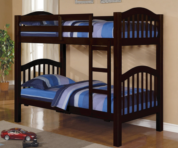 Heartland Espresso Finish Twin Twin Bunk Bed intended for