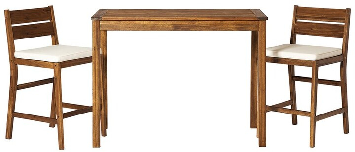 Hewson 3Pc Acacia Counter Height Dining Group - Shopstyle throughout