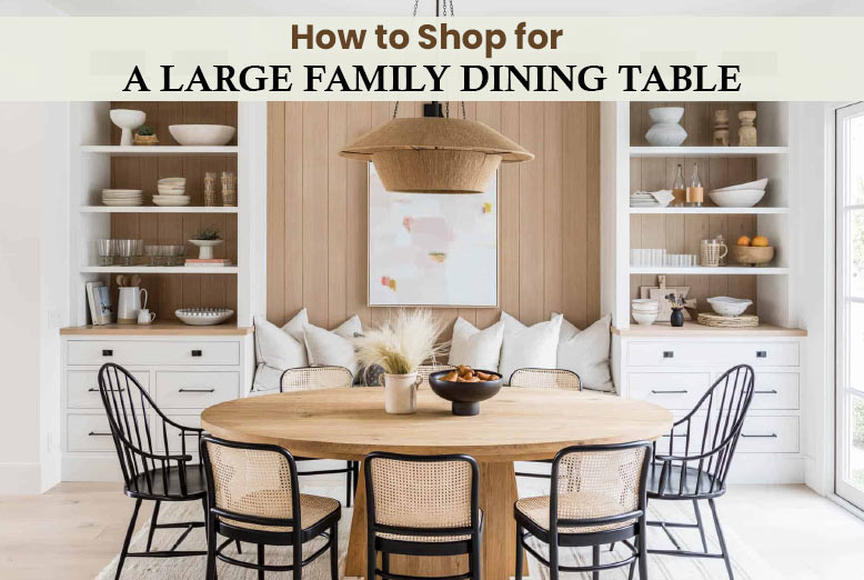 How To Shop For A Large Family Dining Table inside