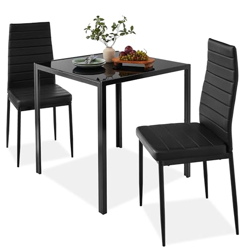 I Tested The 3 Piece Black Dining Set And Here's Why It's The Perfect ... throughout The Enduring Appeal of Black Dining Sets Exploring 3-Piece Options with Leather Chairs