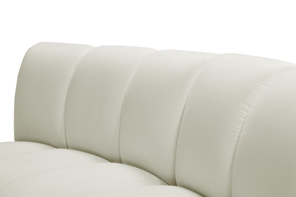 Infinity Channel Tufted Velvet Modular Chair, 6 Piece - Transitional ... intended for