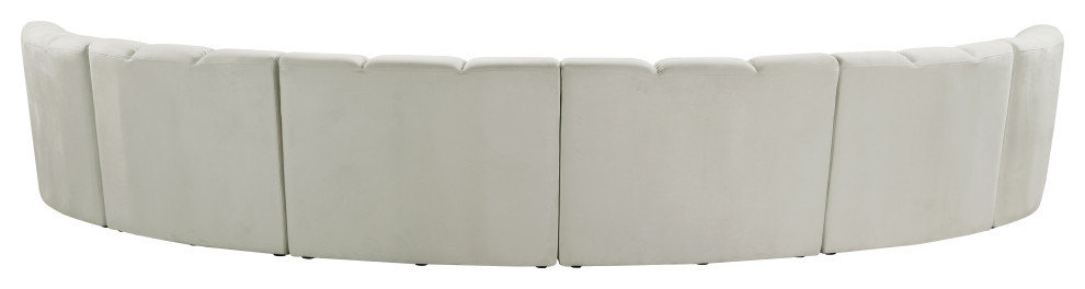 Infinity Channel Tufted Velvet Modular Chair, 6 Piece - Transitional ... intended for