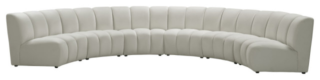Infinity Channel Tufted Velvet Modular Chair - Contemporary - Armchairs ... intended for The Enduring Appeal of the Infinity Channel Tufted Velvet Modular Chair Cream 3 Piece