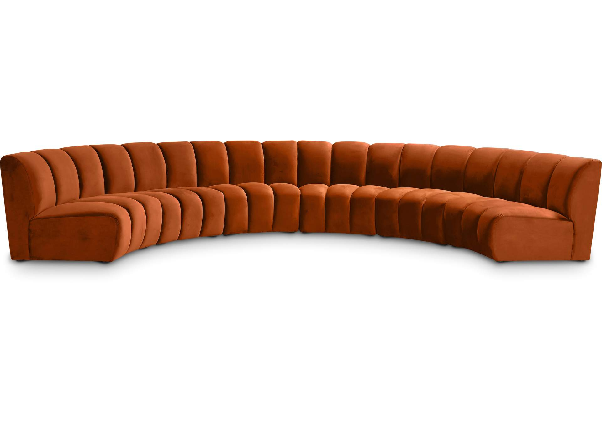 Infinity Cognac Velvet Modular Chair intended for