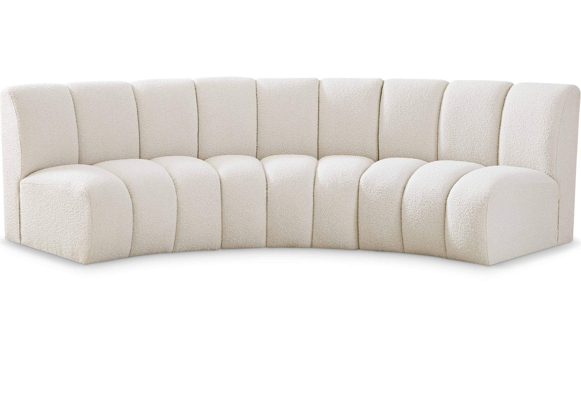 Infinity Cream Boucle Fabric 3 Piece Modular Sectional inside Inside Look at the Comfort and Style of a Cream Boucle Chaise Sectional