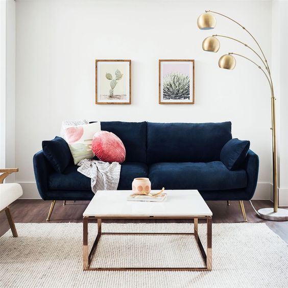Inspirational &Amp; Unique Navy Blue Sofas For The Living Room inside Finding Your Perfect Navy Blue Sofa for Modern Urban Living