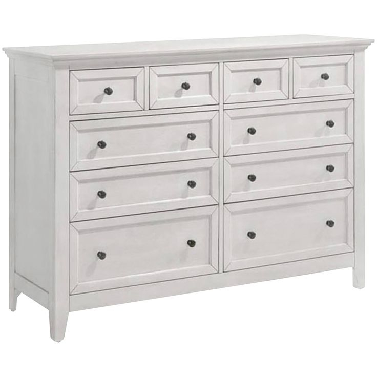 Intercon | San Mateo Rustic White 10 Drawer Dresser | Cuartos in