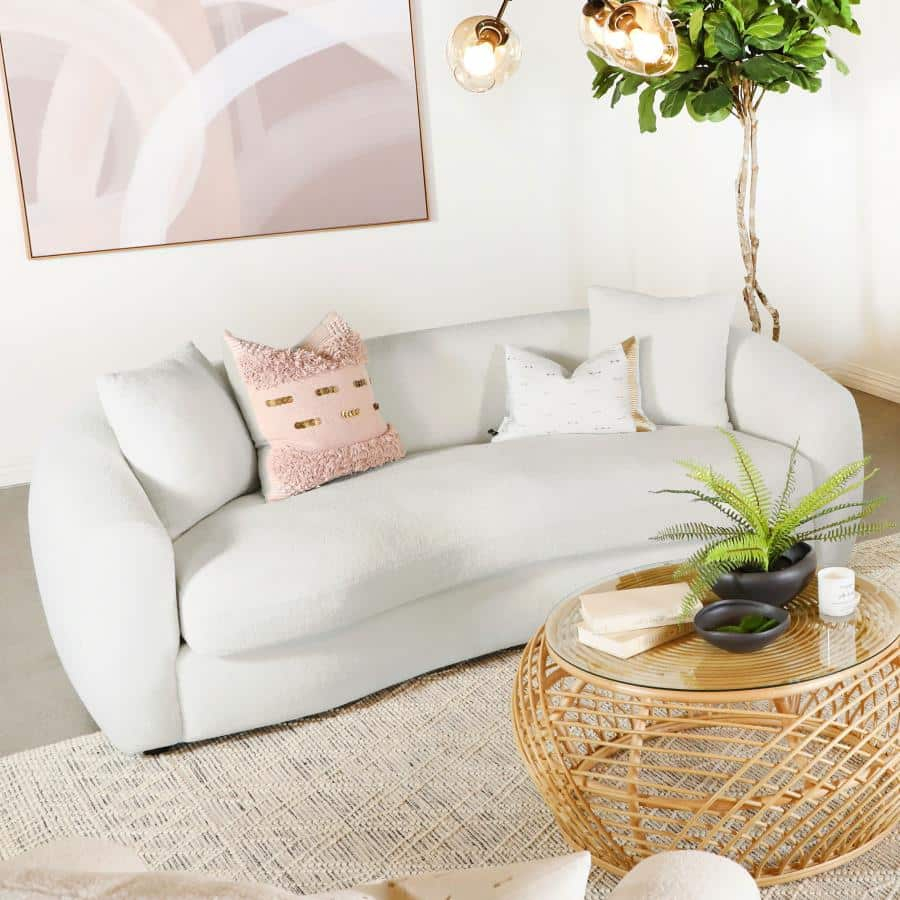 Isabella Teddy Texture Sofa Set - Kfrooms | Sale within Exploring the Comfort and Style of the Isabella 93" Beige Sofa