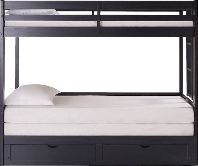 Jariden Espresso Dark Wood Twin/Twin Bunk Bed | Rooms To Go inside