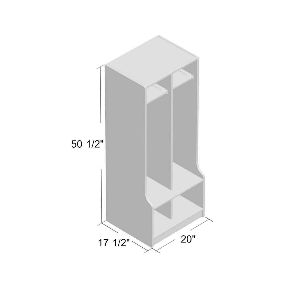 Jonti-Craft® 2 Section Coat Locker With Step & Reviews | Wayfair pertaining to