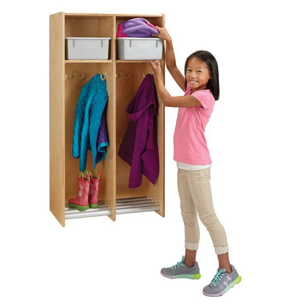 Jonti-Craft Baltic Birch 9134Jc 24 1/2" X 15" X 48" 2-Section Hanging ... intended for