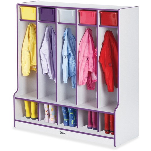 Jonti-Craft Rainbow Accents Step 5 Section Locker - 5 Compartment(S ... throughout