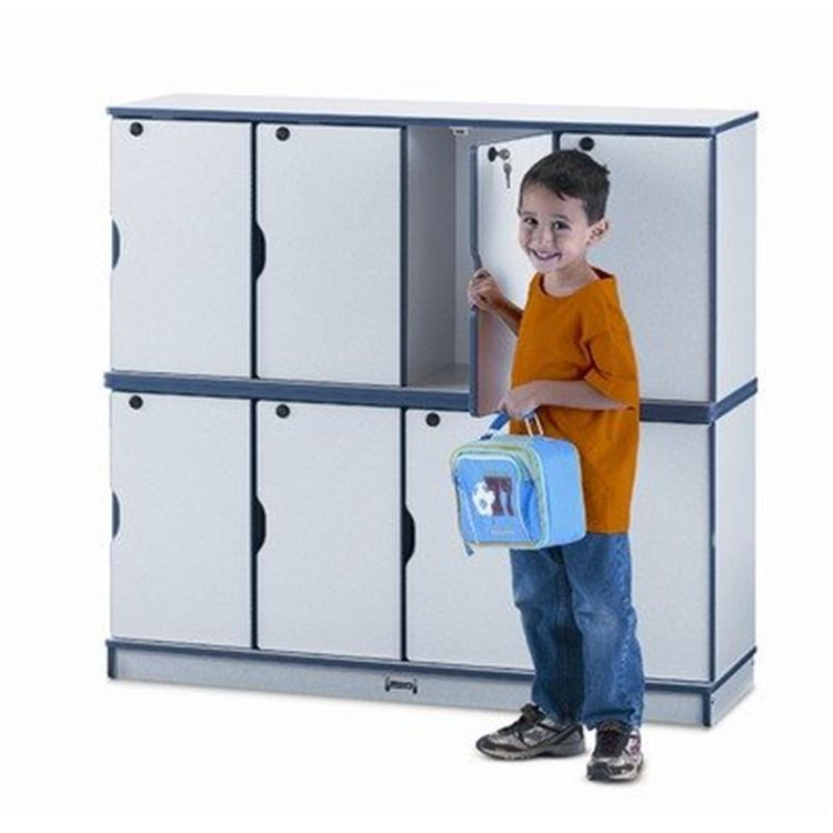 Jonti-Craft Stacking Lockable Lockers - 4 Sections - Single Stack ... pertaining to