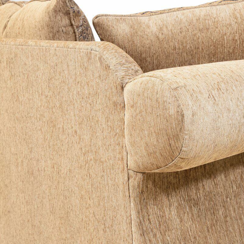 Kinston 94'' Chenille Rolled Arm Sofa With Reversible Cushions | Rolled ... for