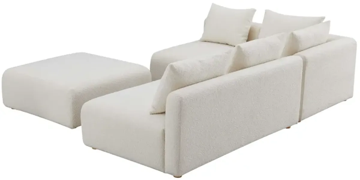 L Shaped Couches | L Shaped Sectionals | Furniture.com inside Inside Look at the Comfort and Style of a Cream Boucle Chaise Sectional