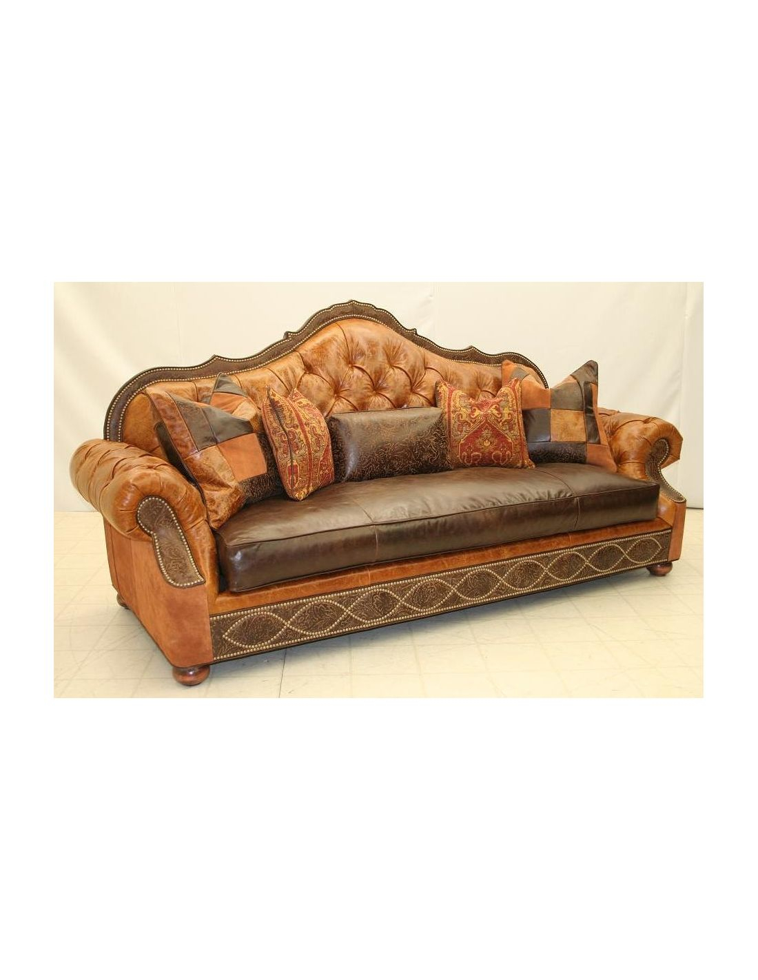 Leather Tufted Sofa in Finding the Perfect Pesto Green Leather Tufted Sofa with Tapered Wood Legs