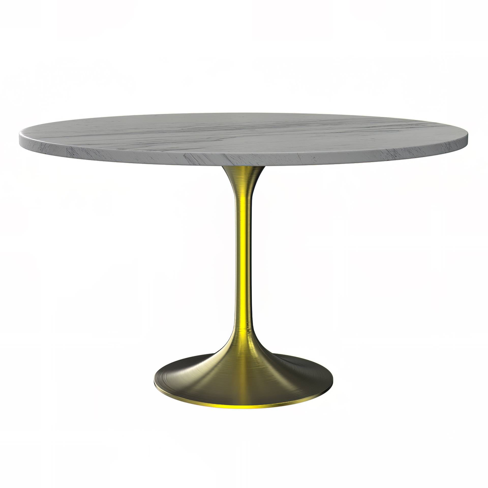 Leisuremod Verve Collection 48 Round Dining Table, Brushed Gold Base ... for Exploring the Durability of the Verve 48 Round Dining Table