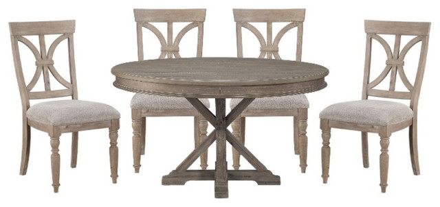 Lexicon 5-Piece Wood And Mdf Board Dining Set In Driftwood Light Brown ... intended for Unpacking the Lexicon Armhurst Dining Set Your Complete Guide