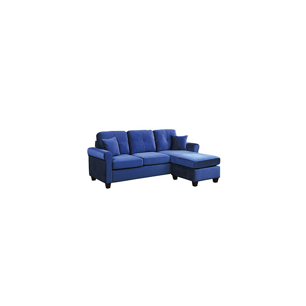 Lexicon 83-Inch Velvet Reversible Sofa Chaise, Blue | Universe Furniture within Unveiling the Comfort and Style of the Lexicon Phelps Velvet Sofa Chaise