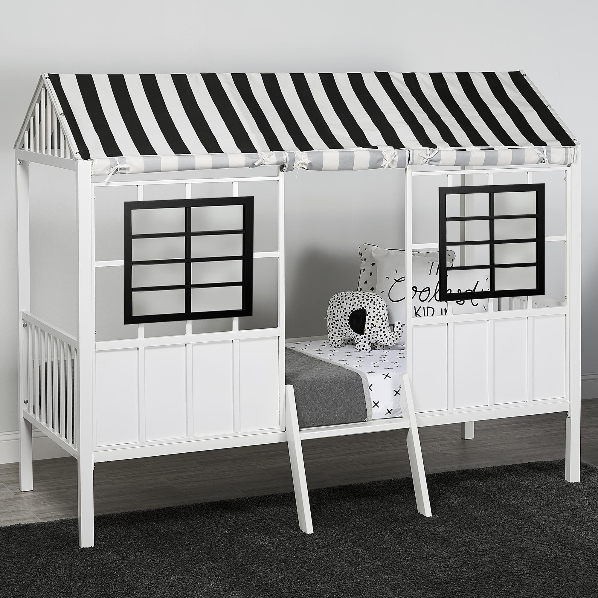 Little Seeds Rowan Valley Forest Loft Bed, Black/White, Twin - Walmart.com intended for Creating a Cozy Haven with the Little Seeds Rowan Valley Forest Twin Loft Bed